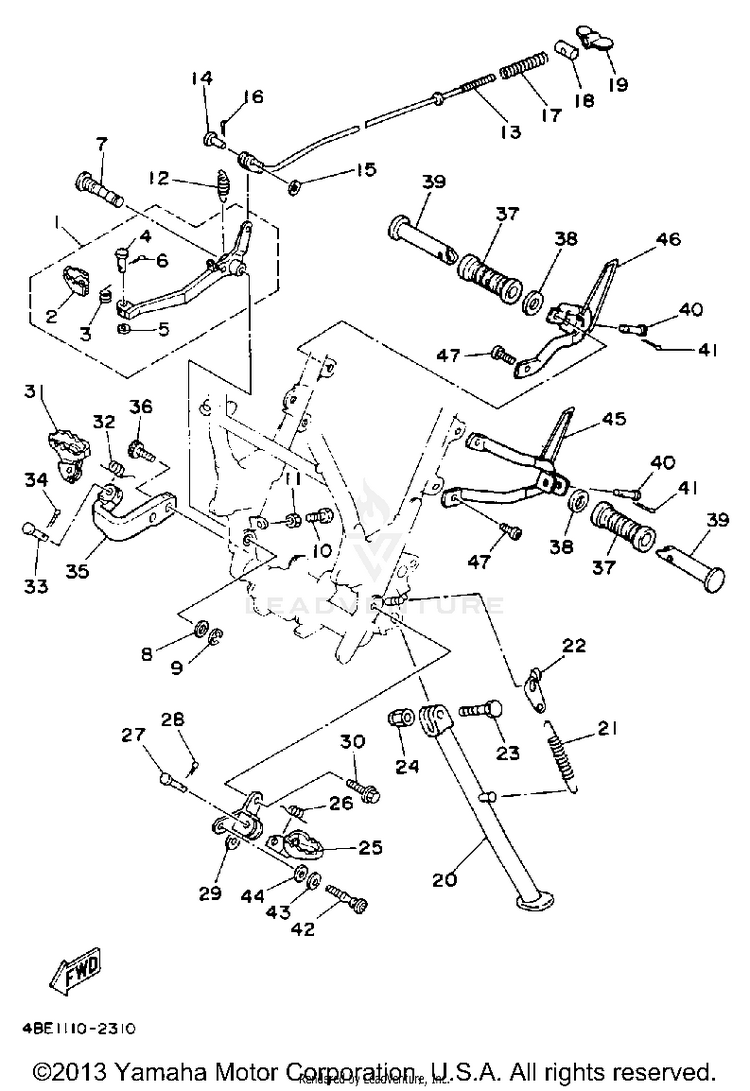 Stand Footrest Schematic