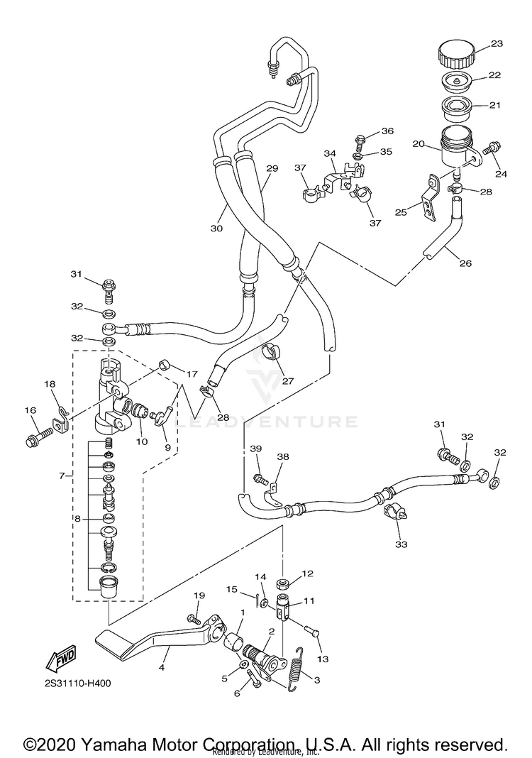Rear Master Cylinder Schematic