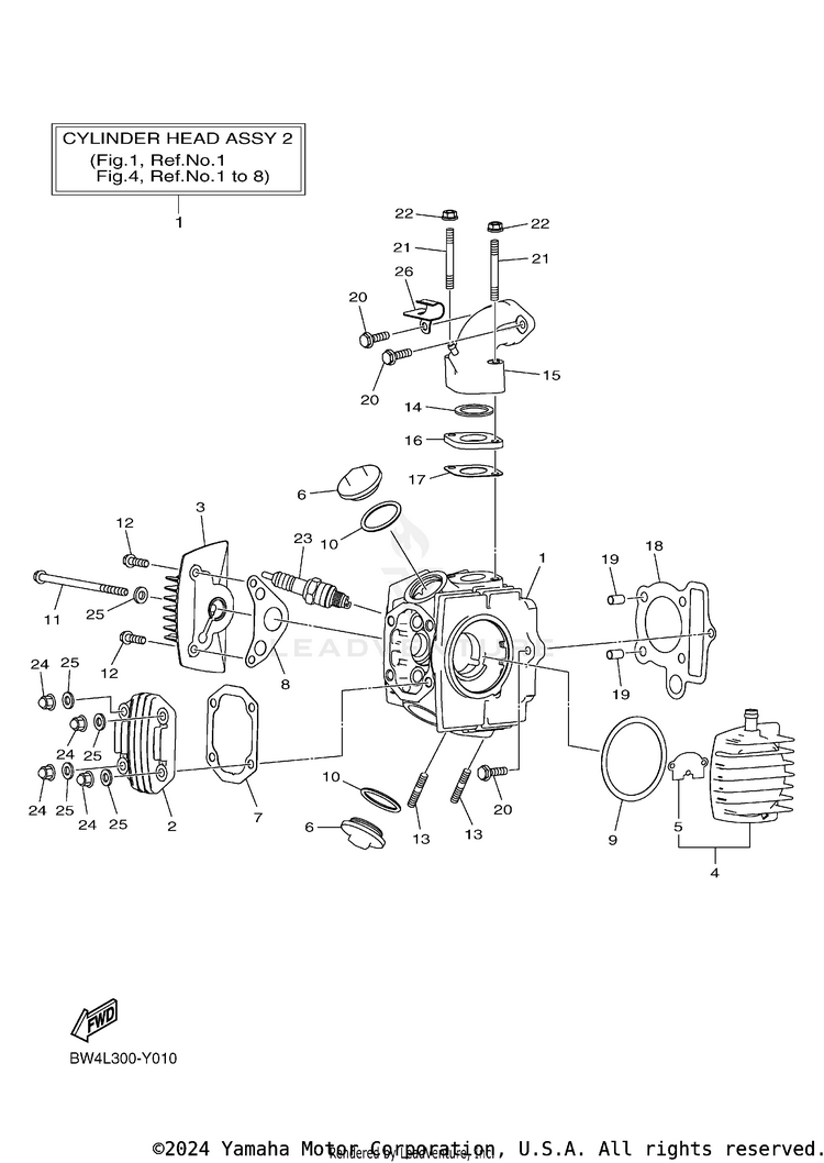 Cylinder Head YFZ50 - YFZ05YYXPL - 2023 Schematic
