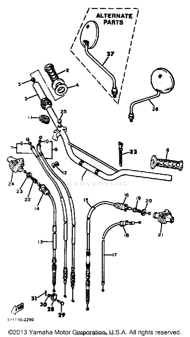 Handlebar Cable Schematic
