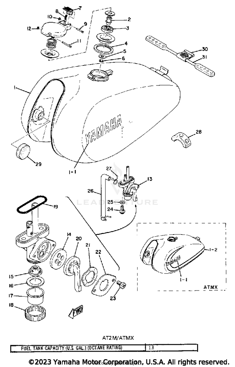 Fuel Tank AT2M - 1972 Schematic
