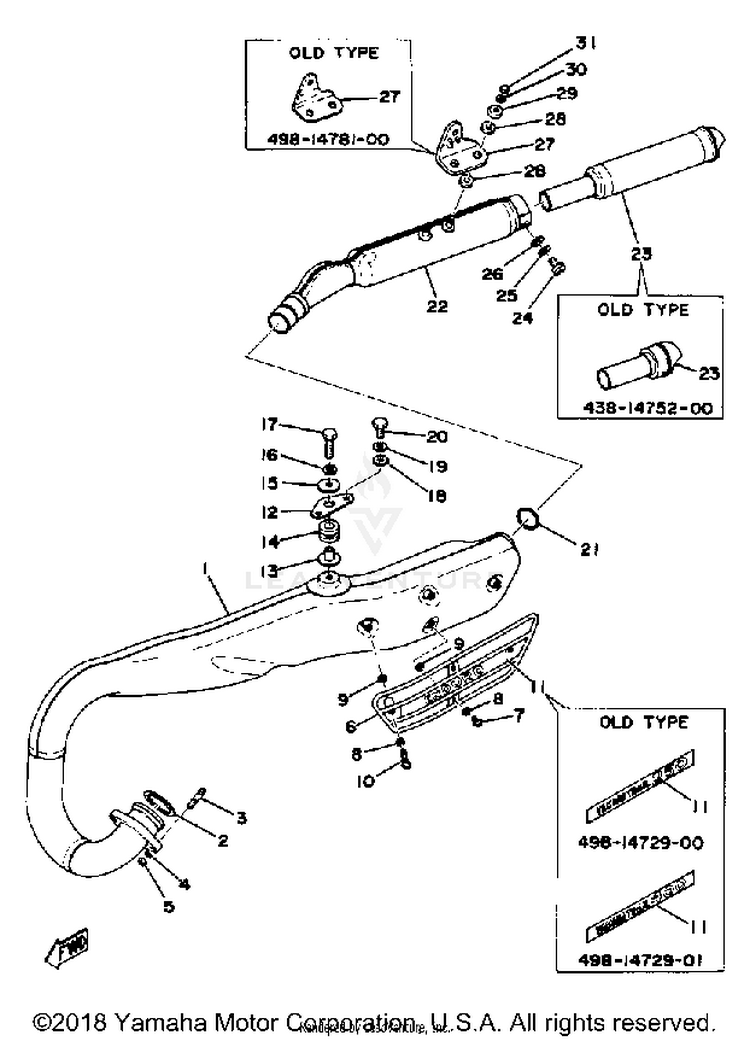 Exhaust 250b - C - 400b - C Schematic
