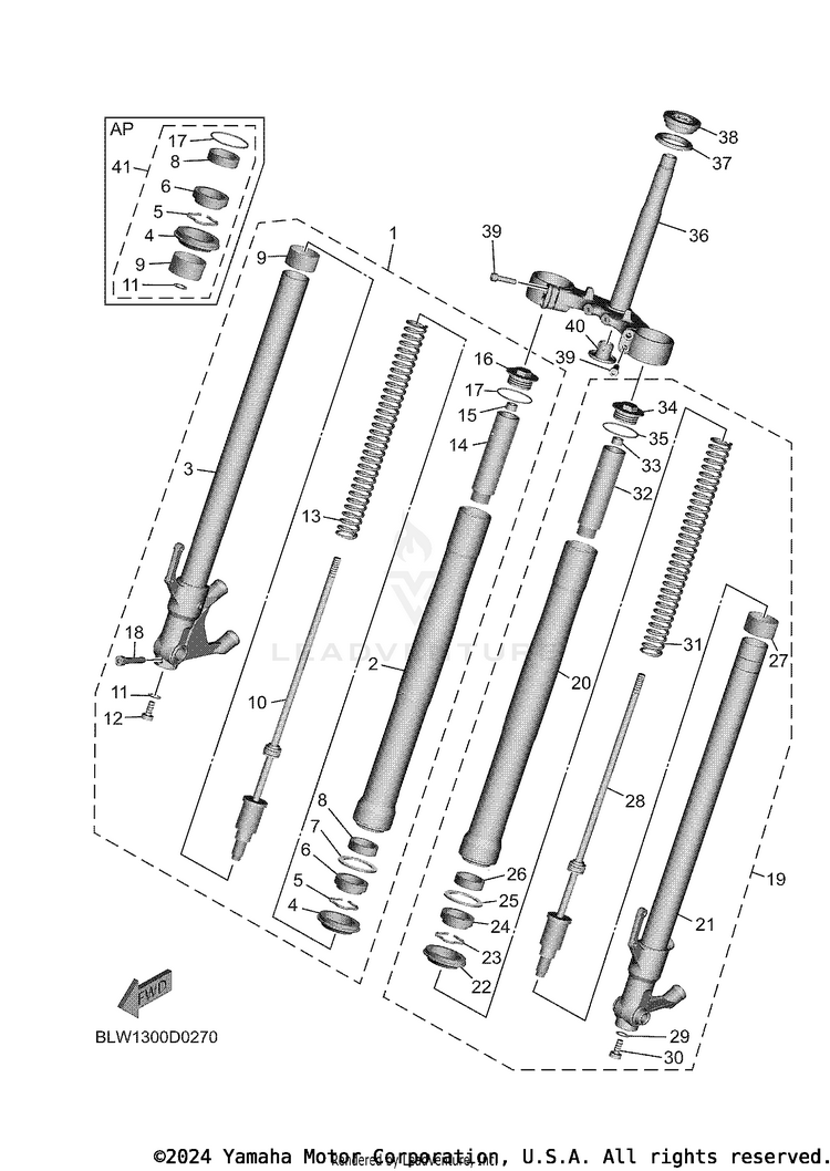 Front Fork MT07 - MT07TCB - 2026 Schematic
