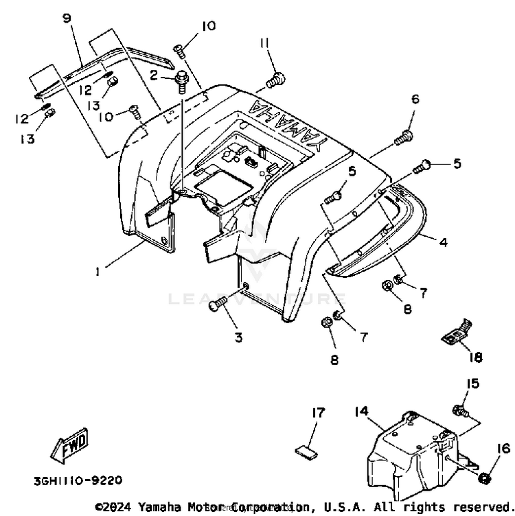 Rear Fender Schematic