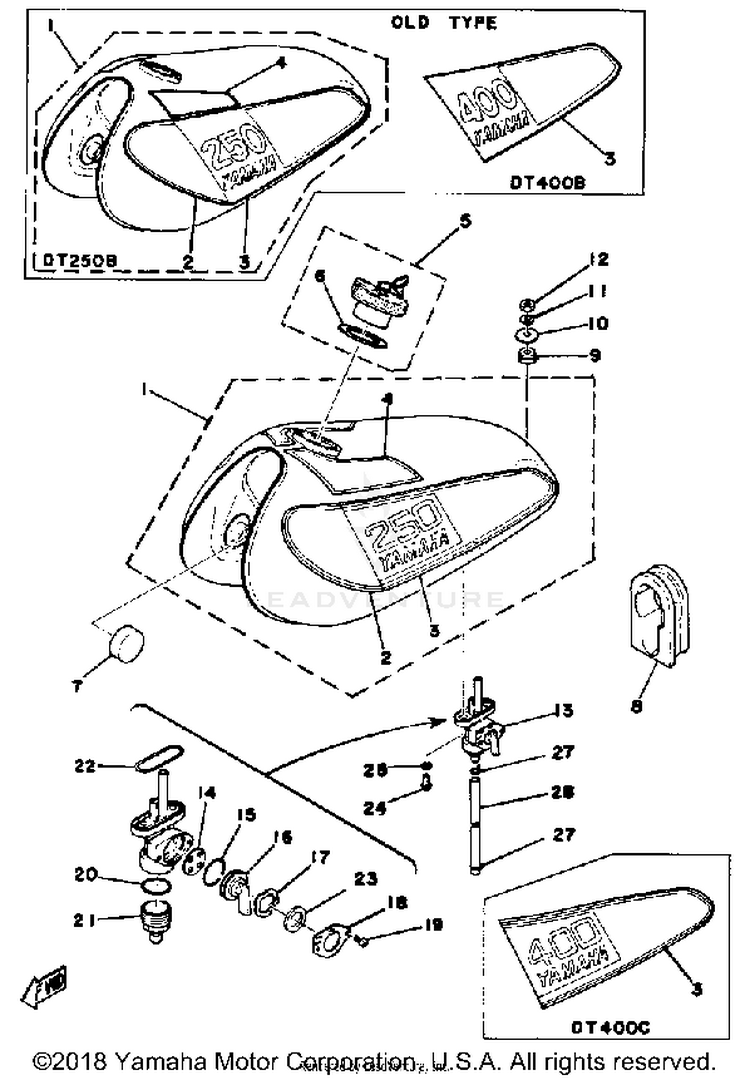Fuel Tank 250b - C - 400b - C Schematic