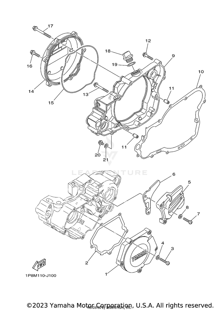 Crankcase Cover 1 Schematic