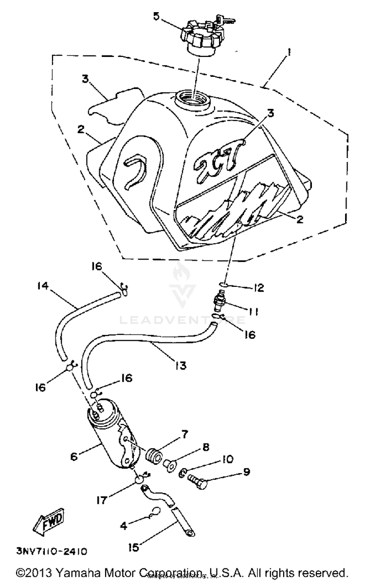 Fuel Tank (California Only) Schematic