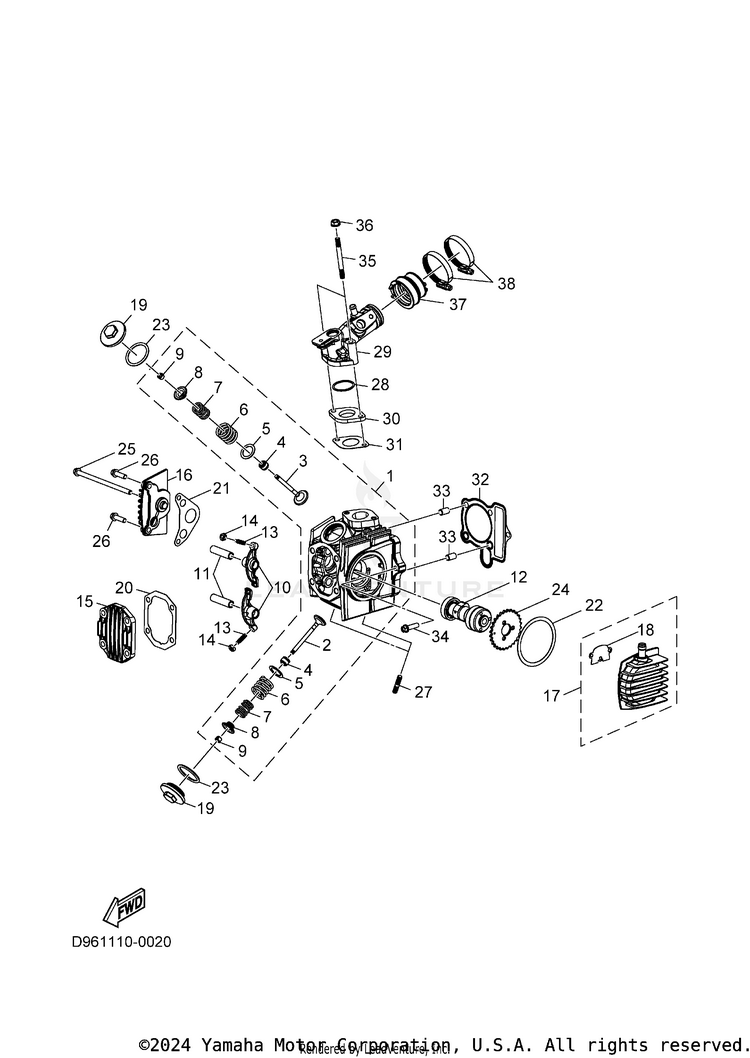 Cylinder Head GRIZZLY 110 - YFM01GYXTG - 2026 Schematic