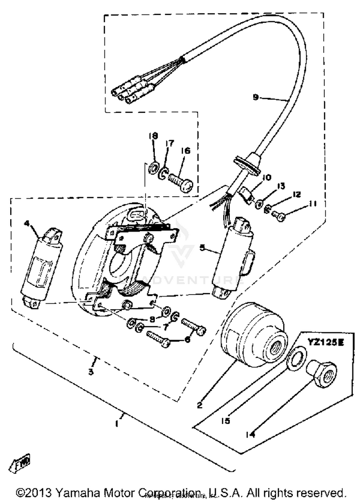 Generator Yz125e - F Schematic