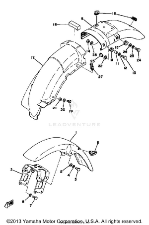 Front Fender Rear Fender Schematic