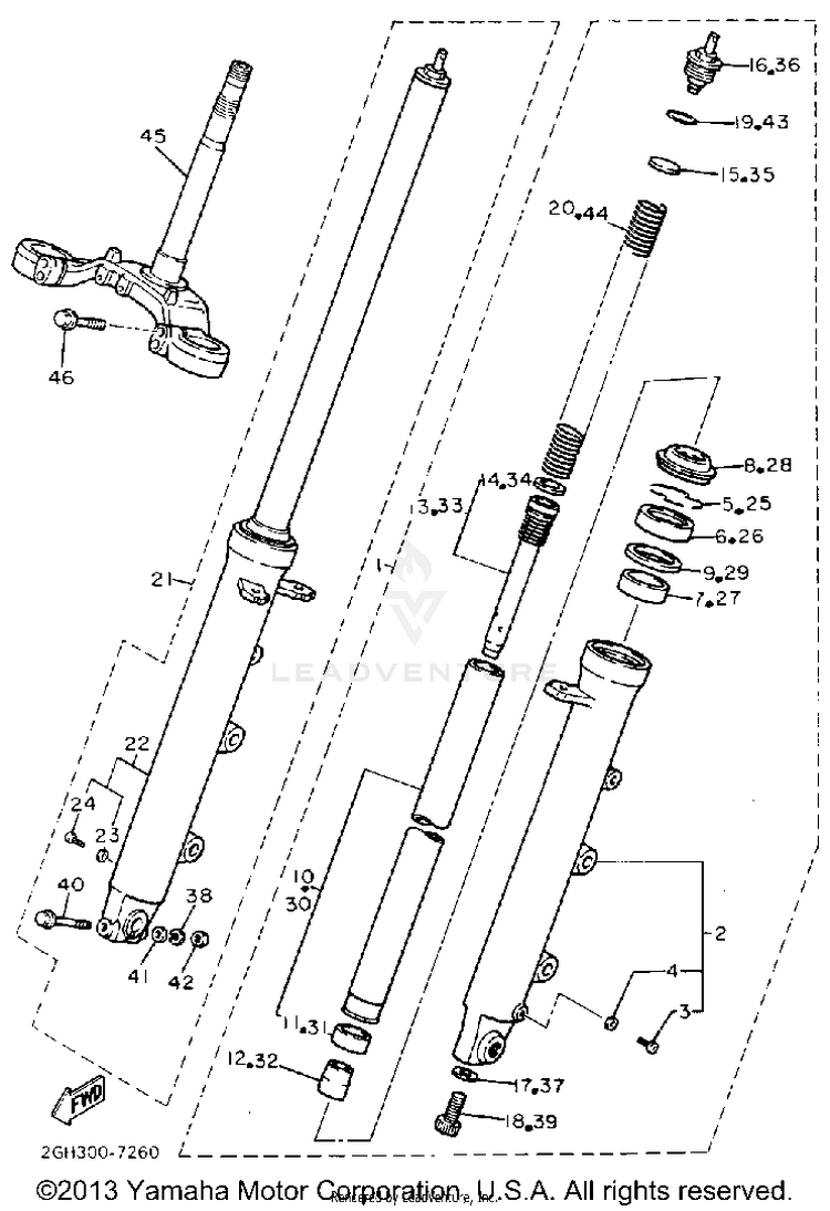 Front Fork Schematic