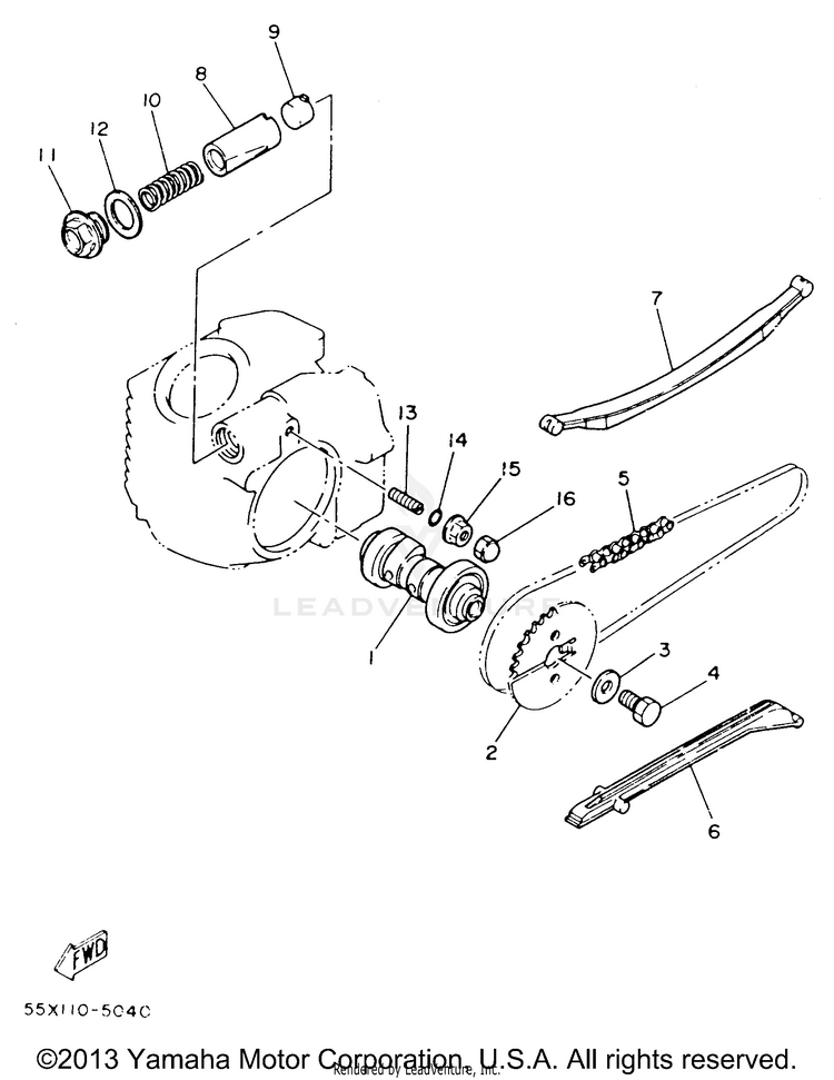 Camshaft - Chain Schematic