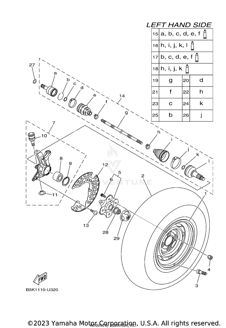 Front Wheel Schematic