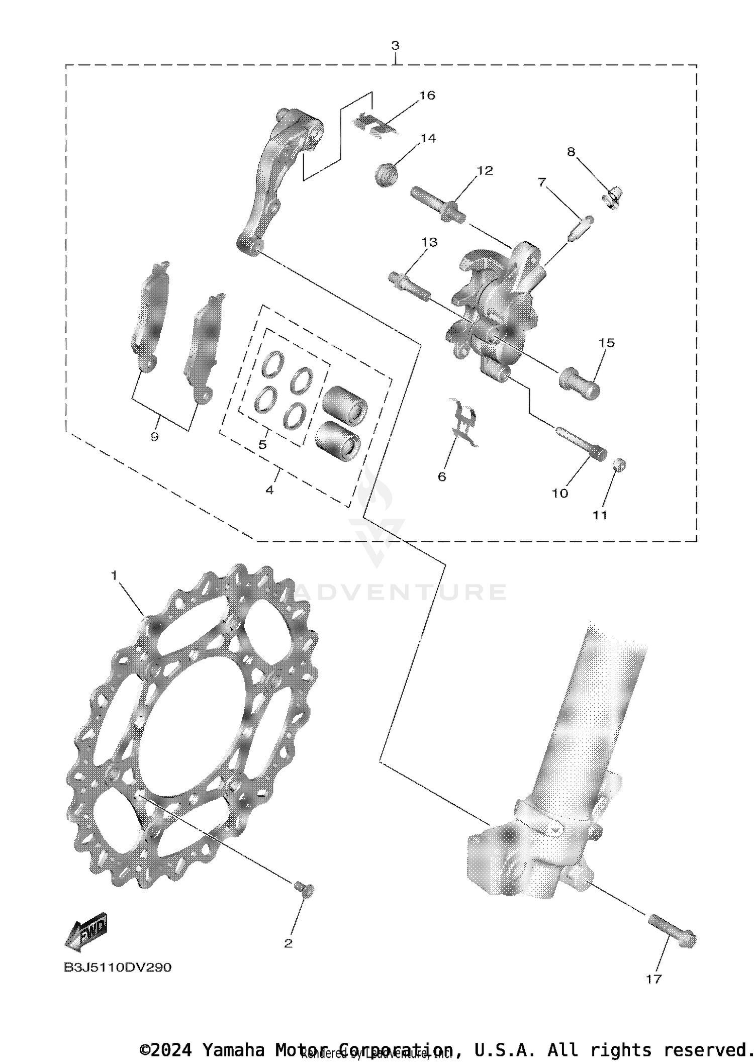 FRONT BRAKE CALIPER