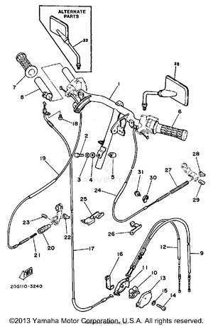 Handlebar Cable Schematic