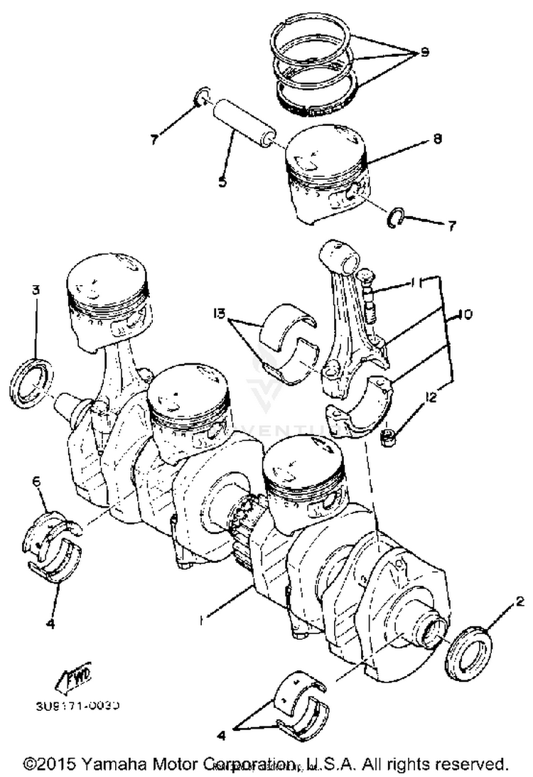 Crankshaft Piston Schematic