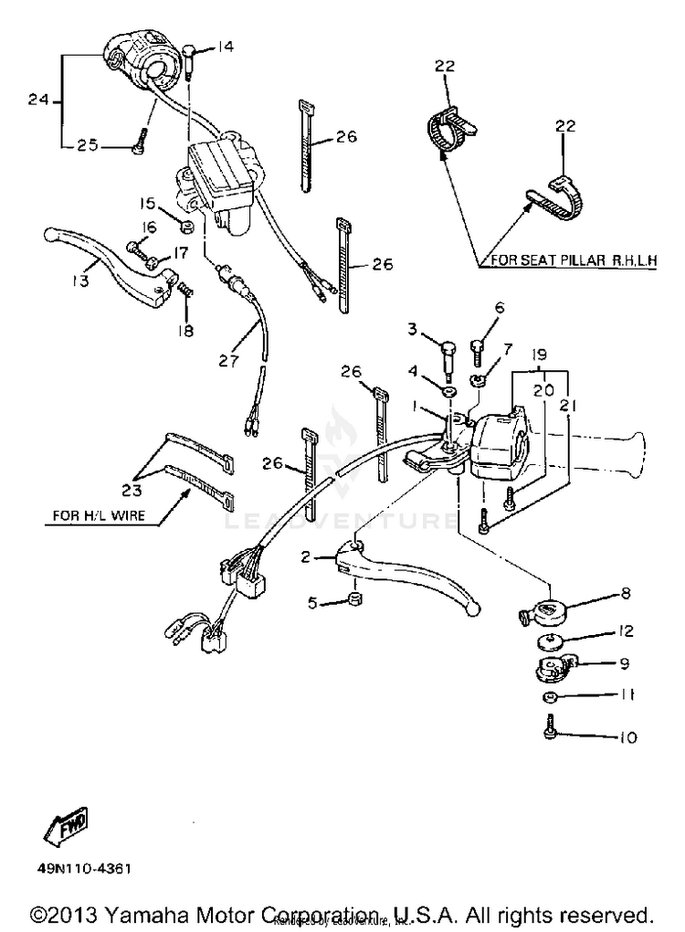 Handle Switch - Lever Schematic