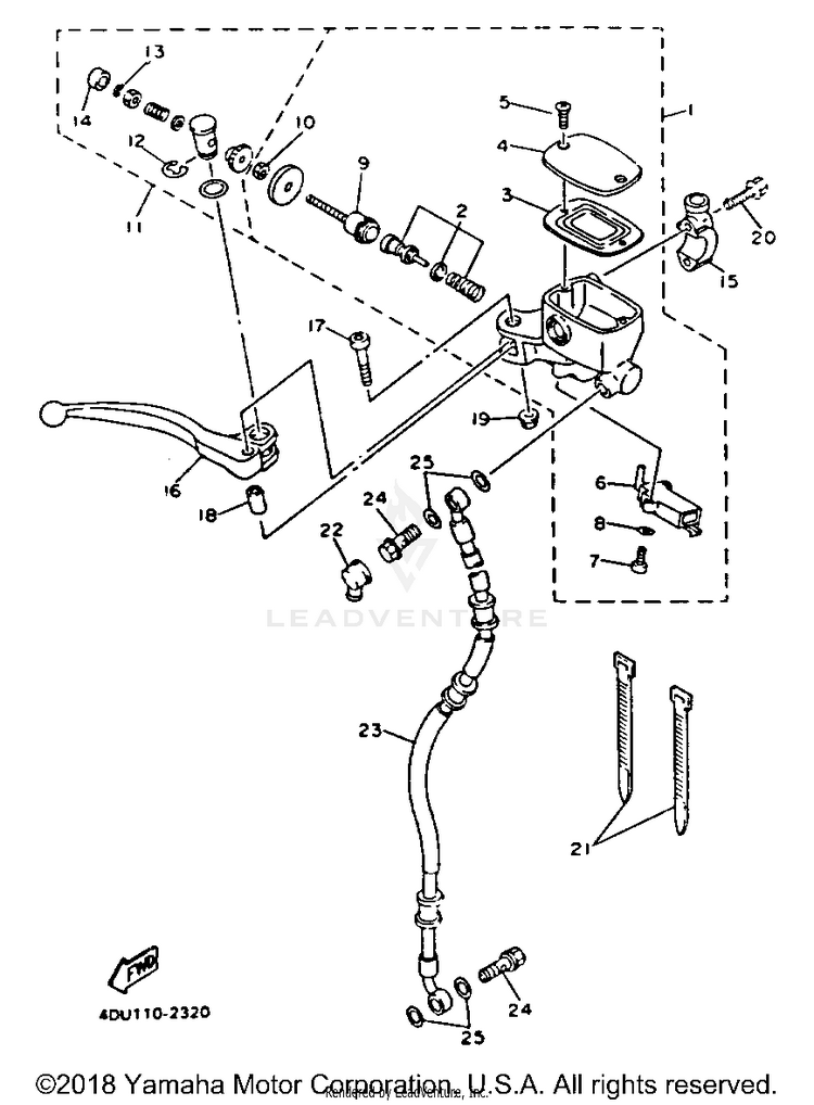 Front Master Cylinder Schematic
