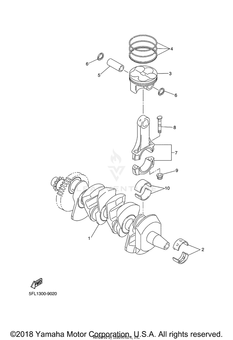 Crankshaft Piston Schematic