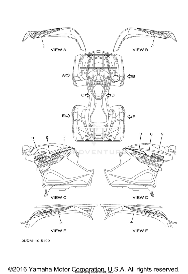 Graphics GRIZZLY EPS 4WD SE - YFM70GPSHS - 2017 Schematic