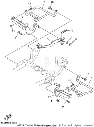 Stand. Footrest Schematic