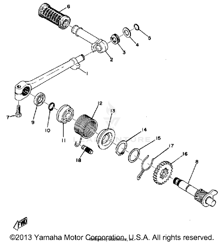 Kick Starter GT80B - 1975 Schematic