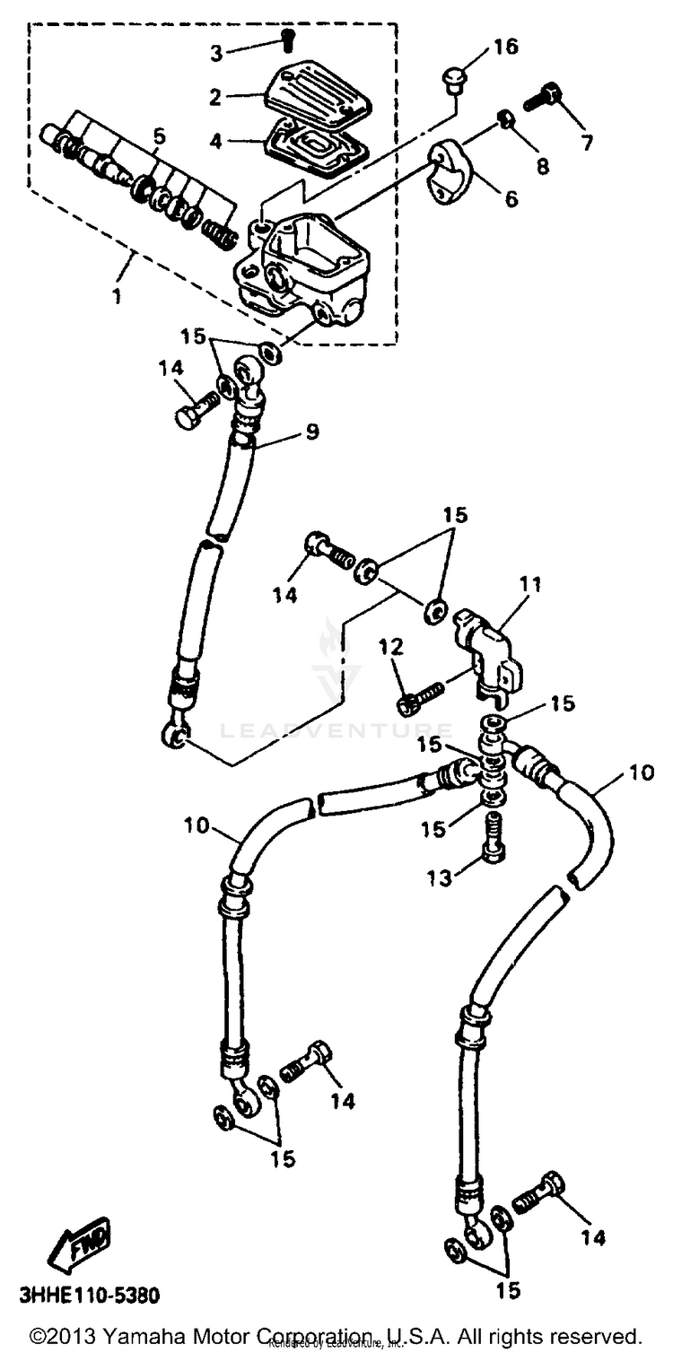 Front Master Cylinder Schematic