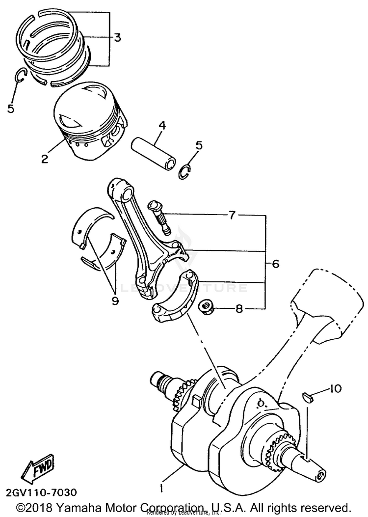 Crankshaft Piston Schematic