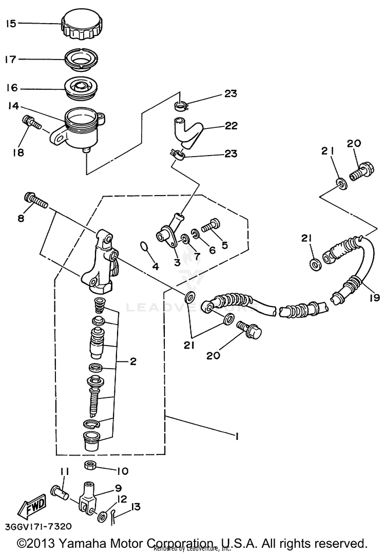 Rear Master Cylinder Schematic