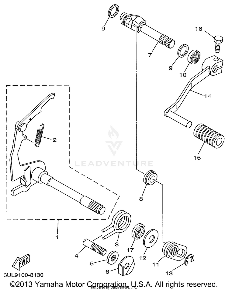 Shift Shaft Schematic