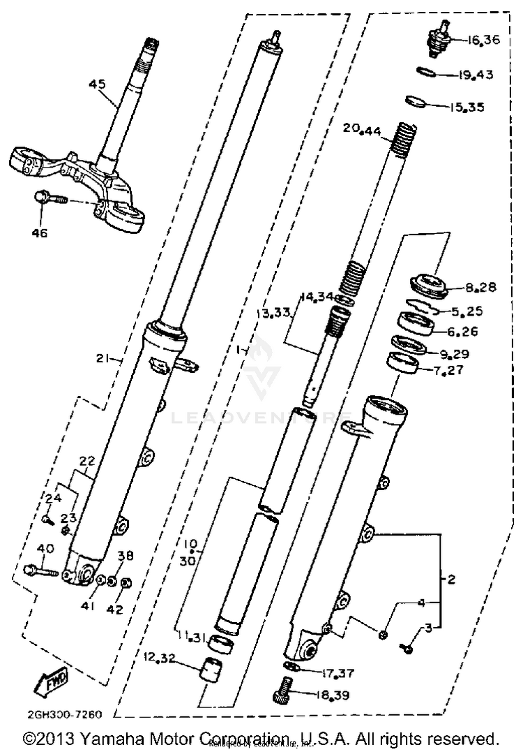 Front Fork Schematic