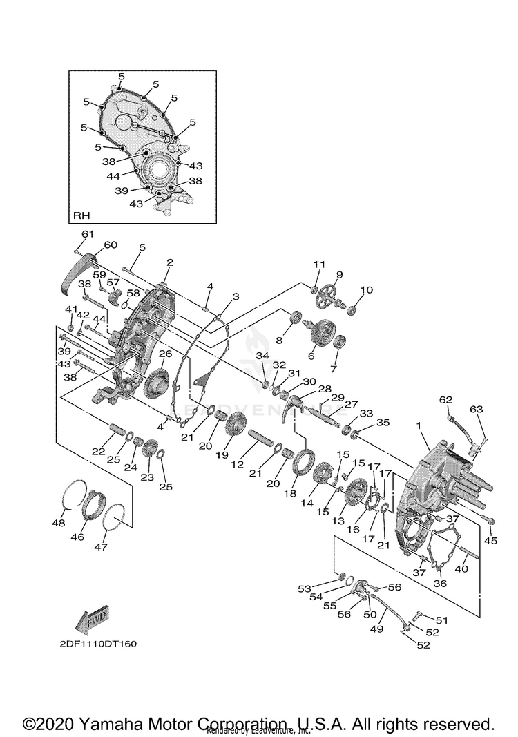 Middle Drive Gear STAR VENTURE - XV19FML - 2021 Schematic