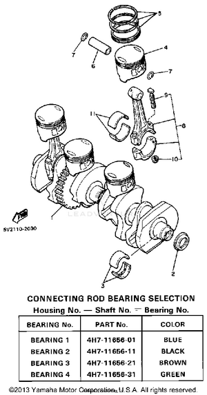 Crankshaft Piston Schematic