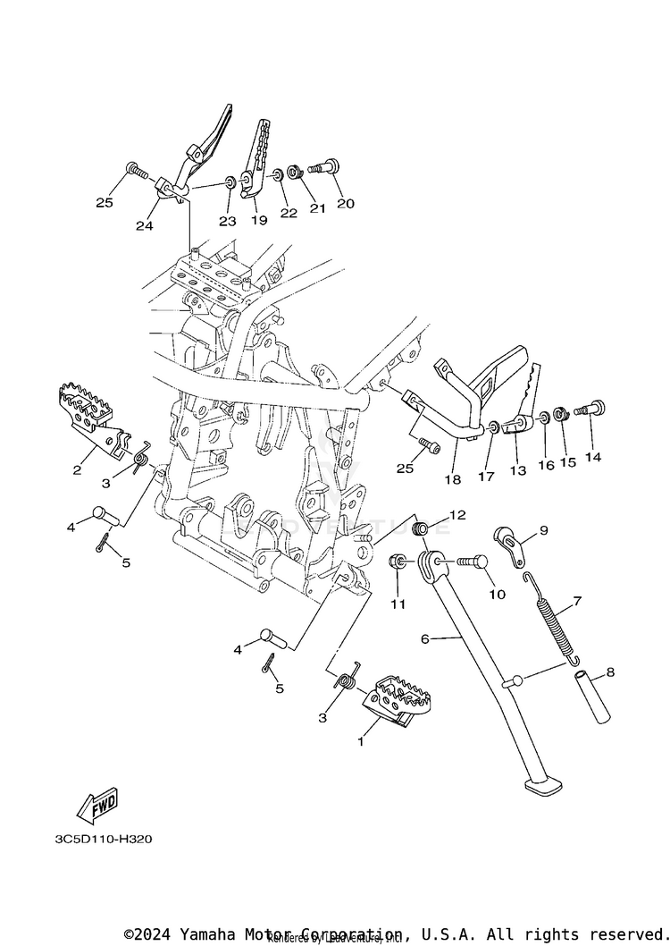 Stand & Footrest Schematic