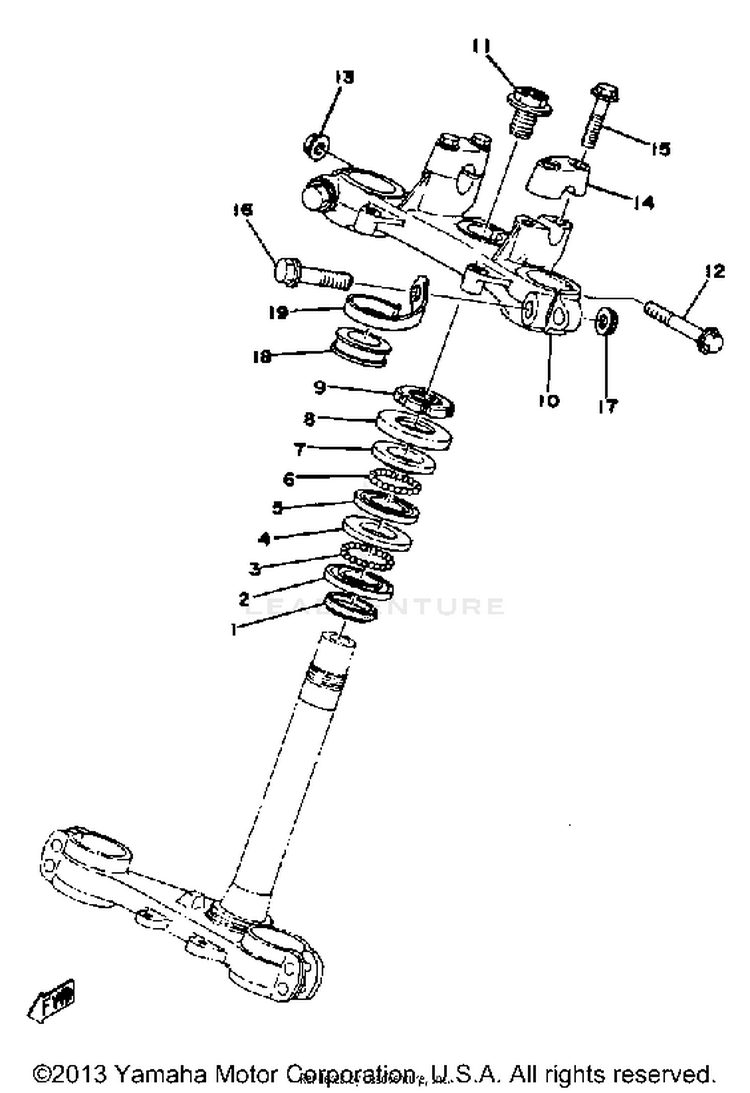 Steering Yz100 E - F Schematic