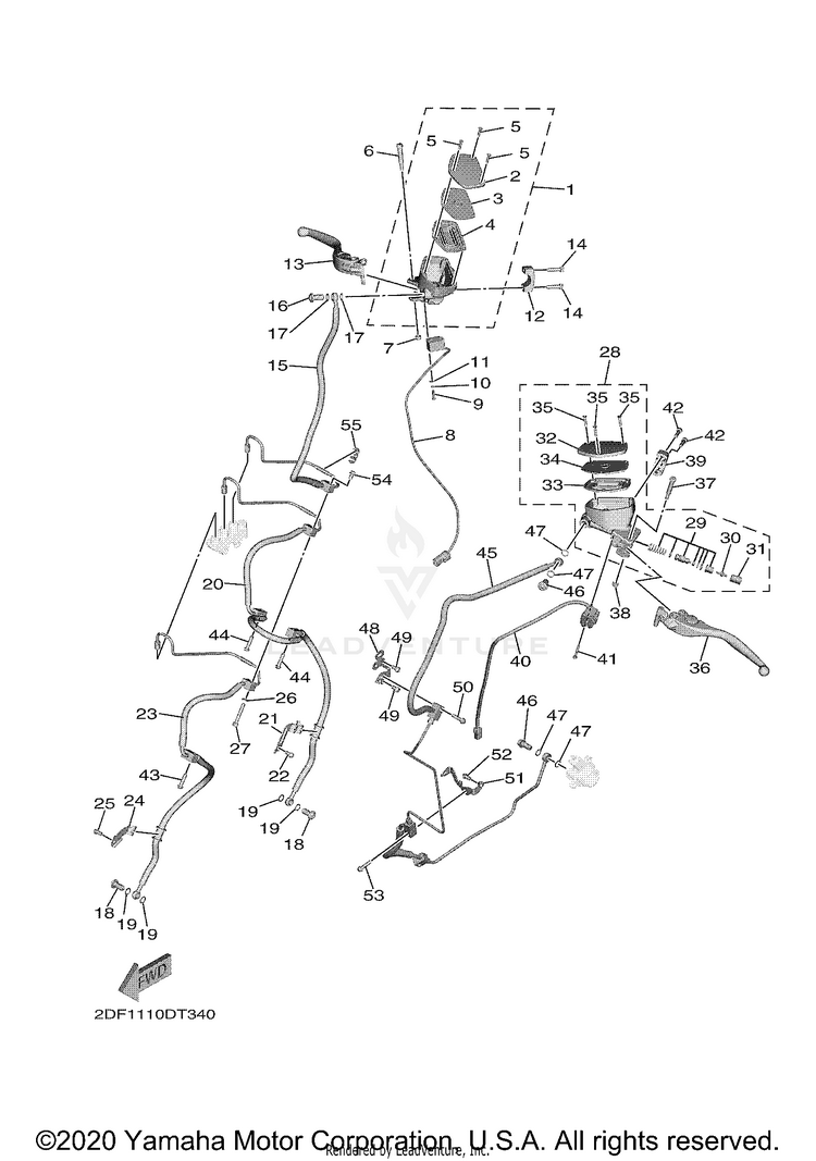 Front Master Cylinder STAR VENTURE - XV19FML - 2021 Schematic