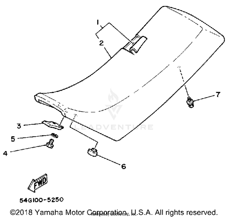 Seat BIG WHEEL - BW200S - 1986 Schematic