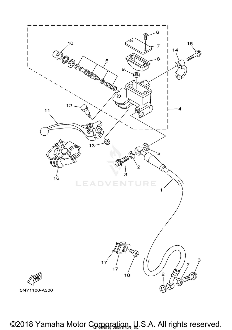 Front Master Cylinder Schematic
