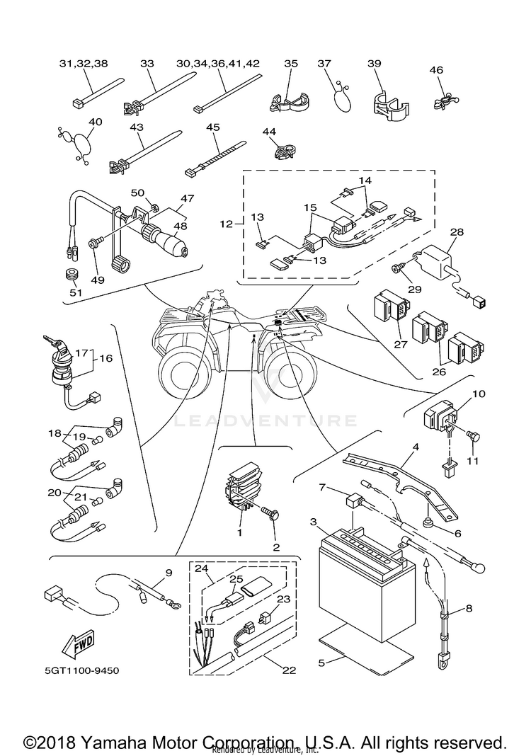 Electrical 2 GRIZZLY - YFM600FMC - 2000 Schematic