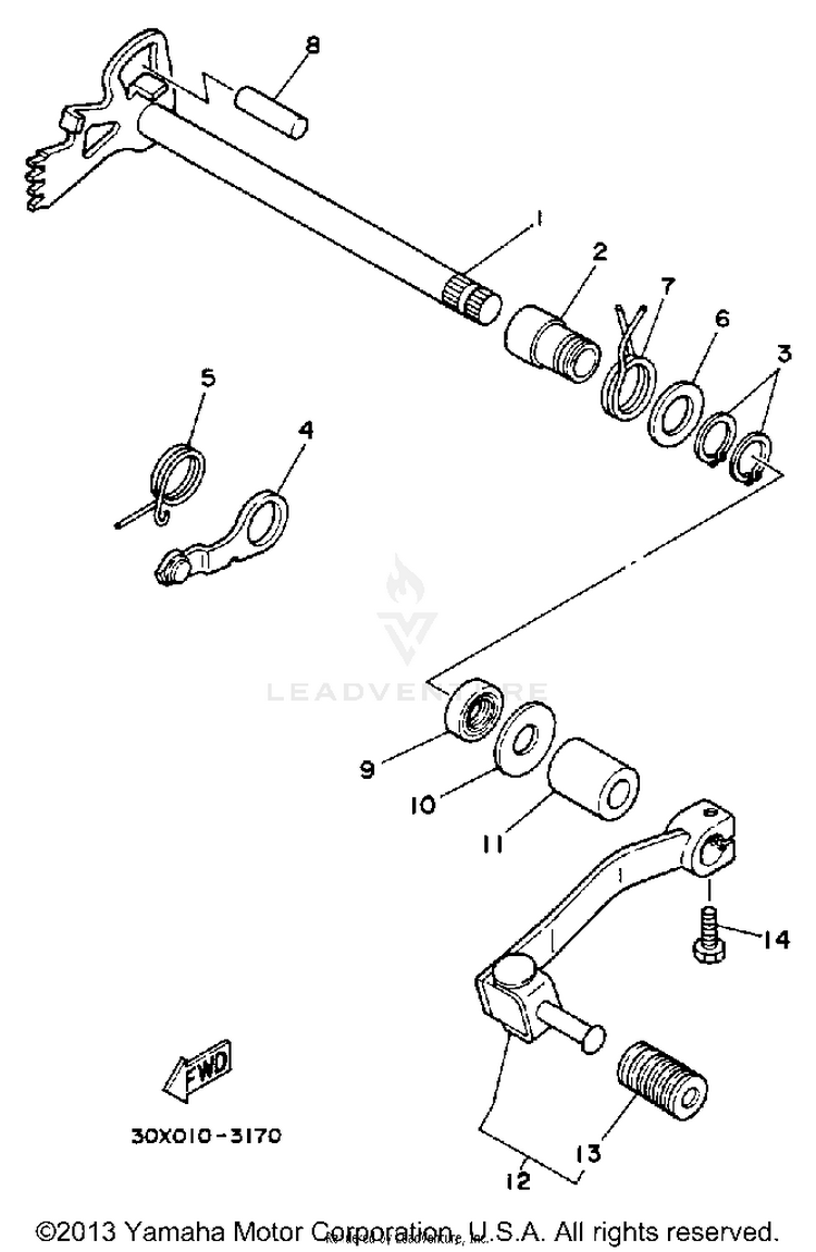 Shift Shaft Schematic