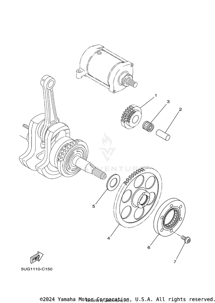 Starter Clutch RHINO 660 - YXR660FAS - 2004 Schematic