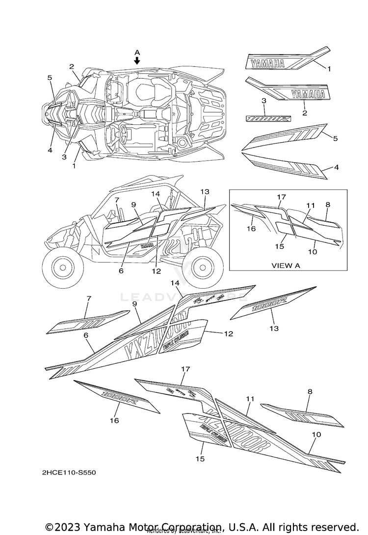 Graphics YXZ1000R EPS SPECIAL - YXZ10YMSHB - 2017 Schematic