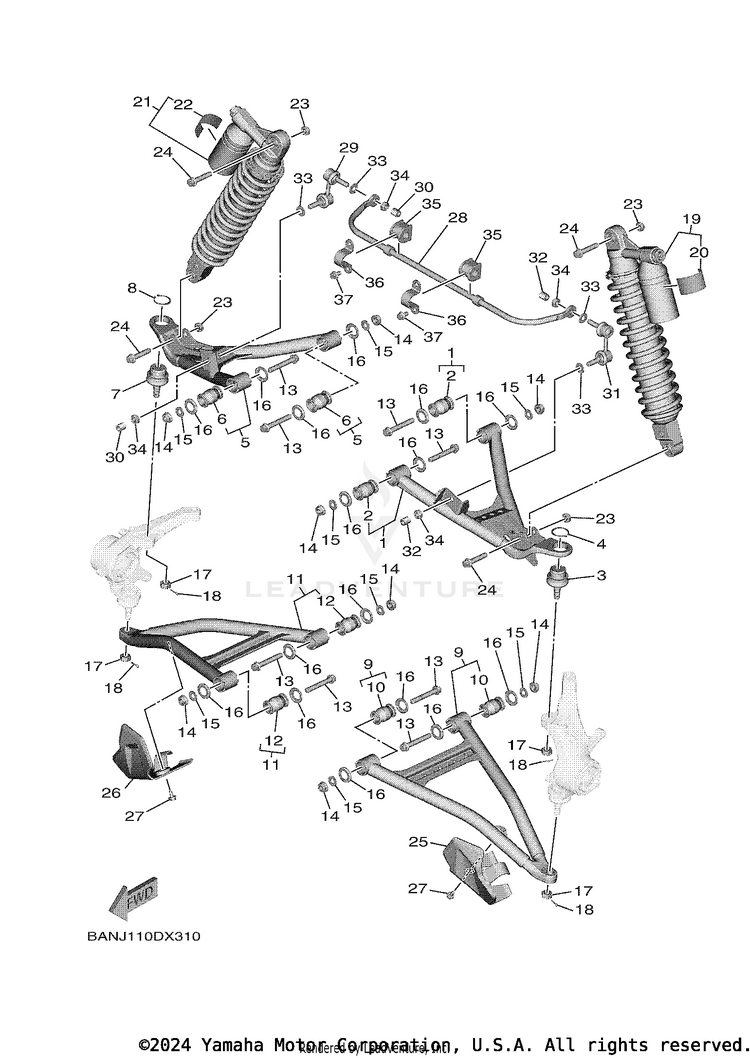 Front Suspension & Wheel Schematic