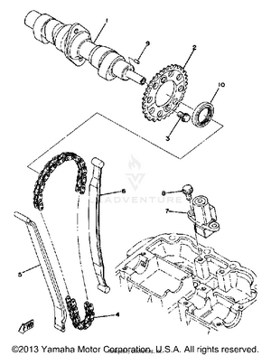 Camshaft Chain Tensioner Schematic