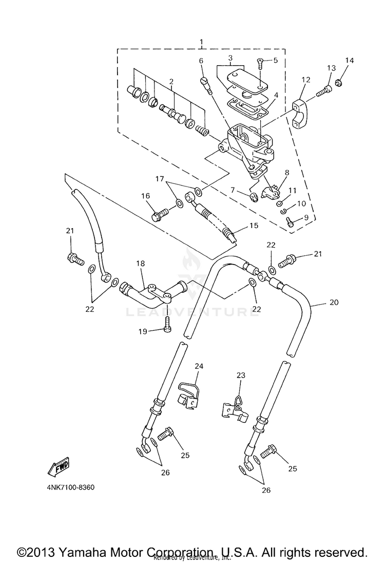 Front Master Cylinder Schematic