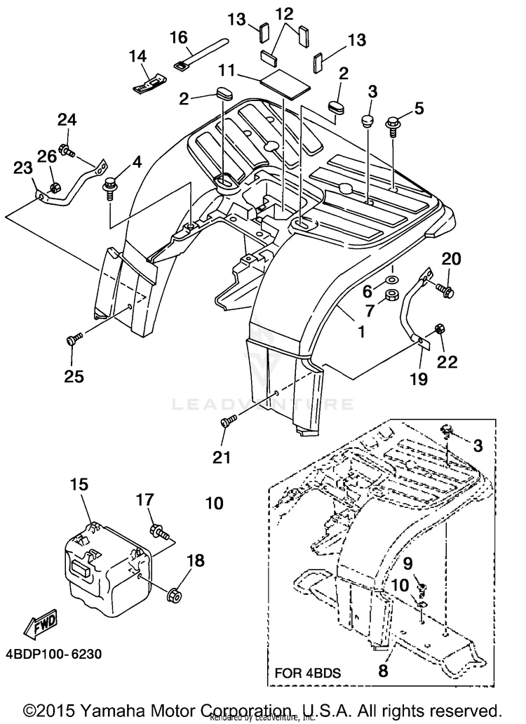 Rear Fender 1 Schematic