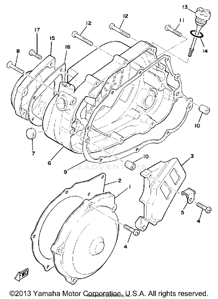 Crankcase-Cover Schematic