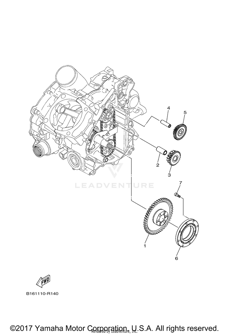 Starter Clutch KODIAK 700 4WD HUNTER - YFM70KDHJH - 2018 Schematic