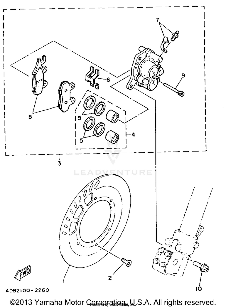 Front Brake Caliper Schematic