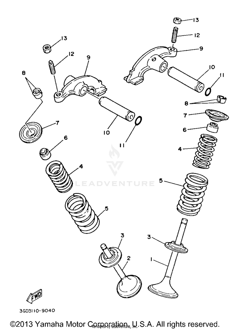 Valve BIG BEAR - YFM350FWB_MNH - 1991 Schematic